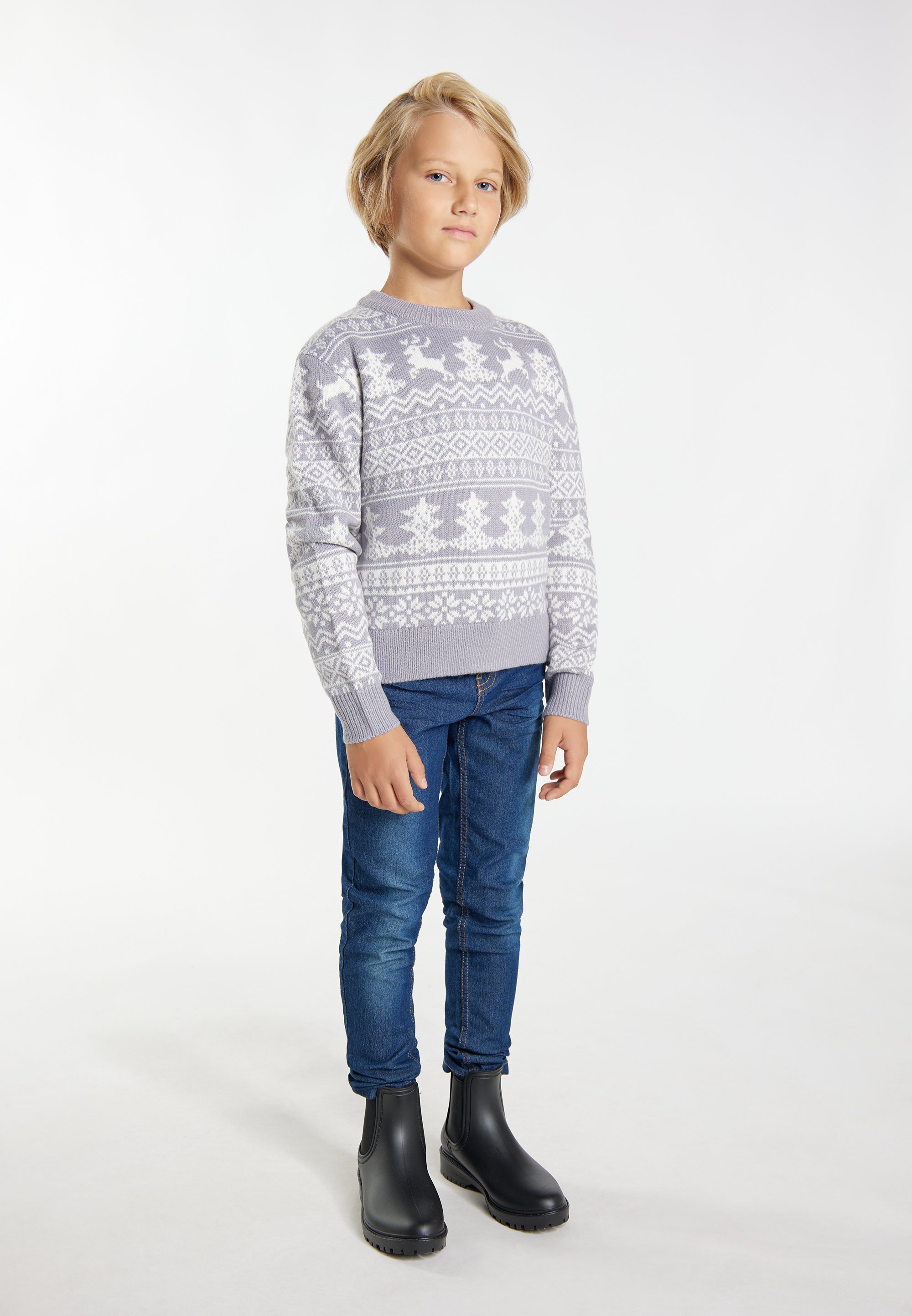 Mo Jumper - grau weiss