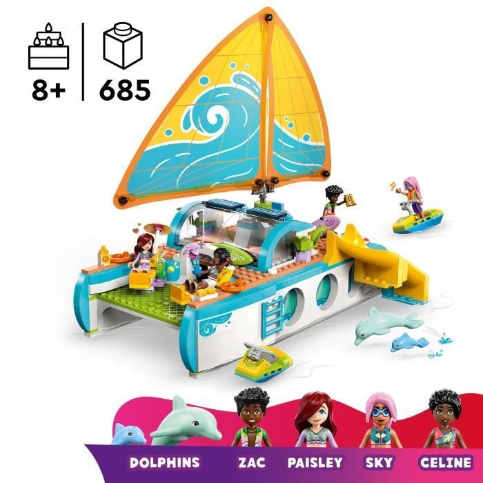 LEGO Friends 42664 Bootavontuur - Creatieve speelset voor kinderen vanaf 8 jaar met dolfijnen
