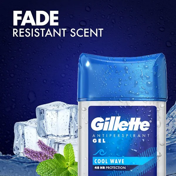 Gillette Antiperspiranttideodorantti, kirkas geeli, viileä aalto, 70 ml