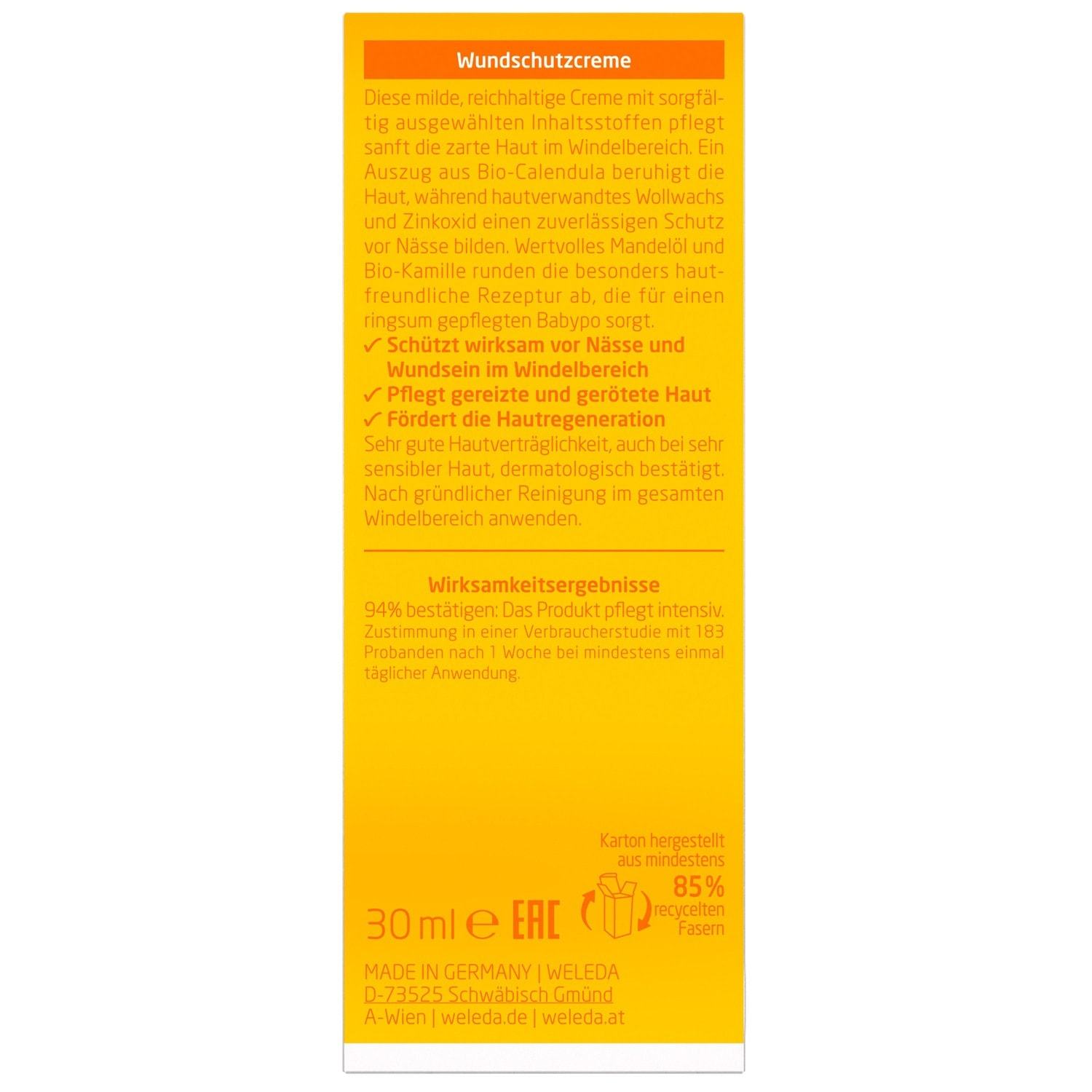 Weleda kūdikių kremas su medetkų ekstraktu apsaugai nuo vystyklų bėrimo – 30 ml