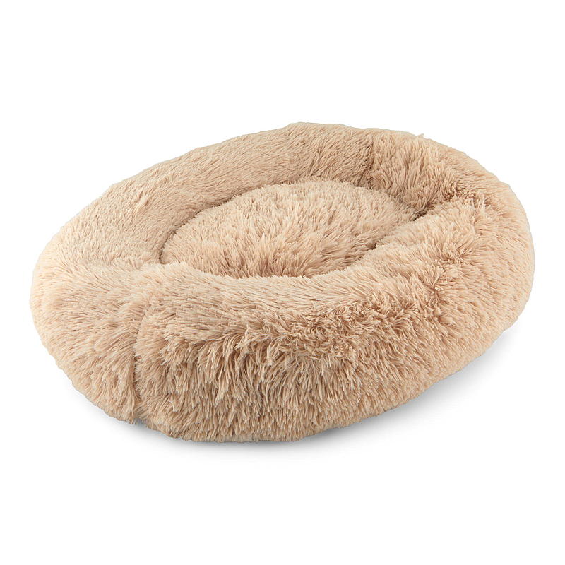 Cama para perros Zoozaker de felpa suave de 76 cm de diámetro
