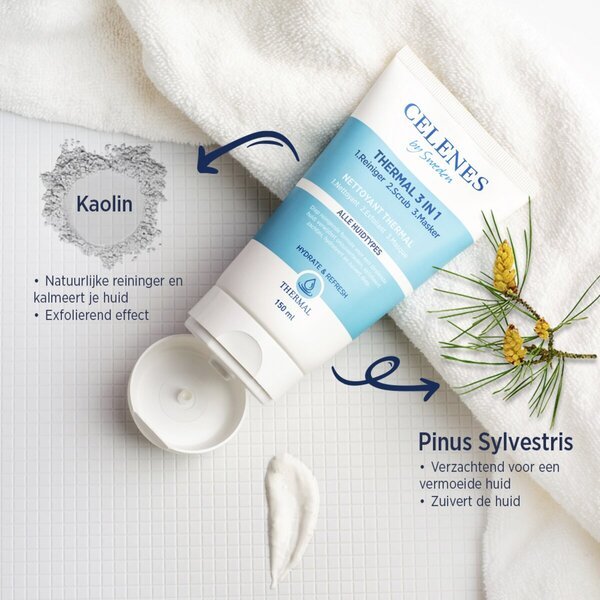 Celenes By Sweden termalni 3-u-1 čistač, piling i maska<br>150ml, za sve tipove kože