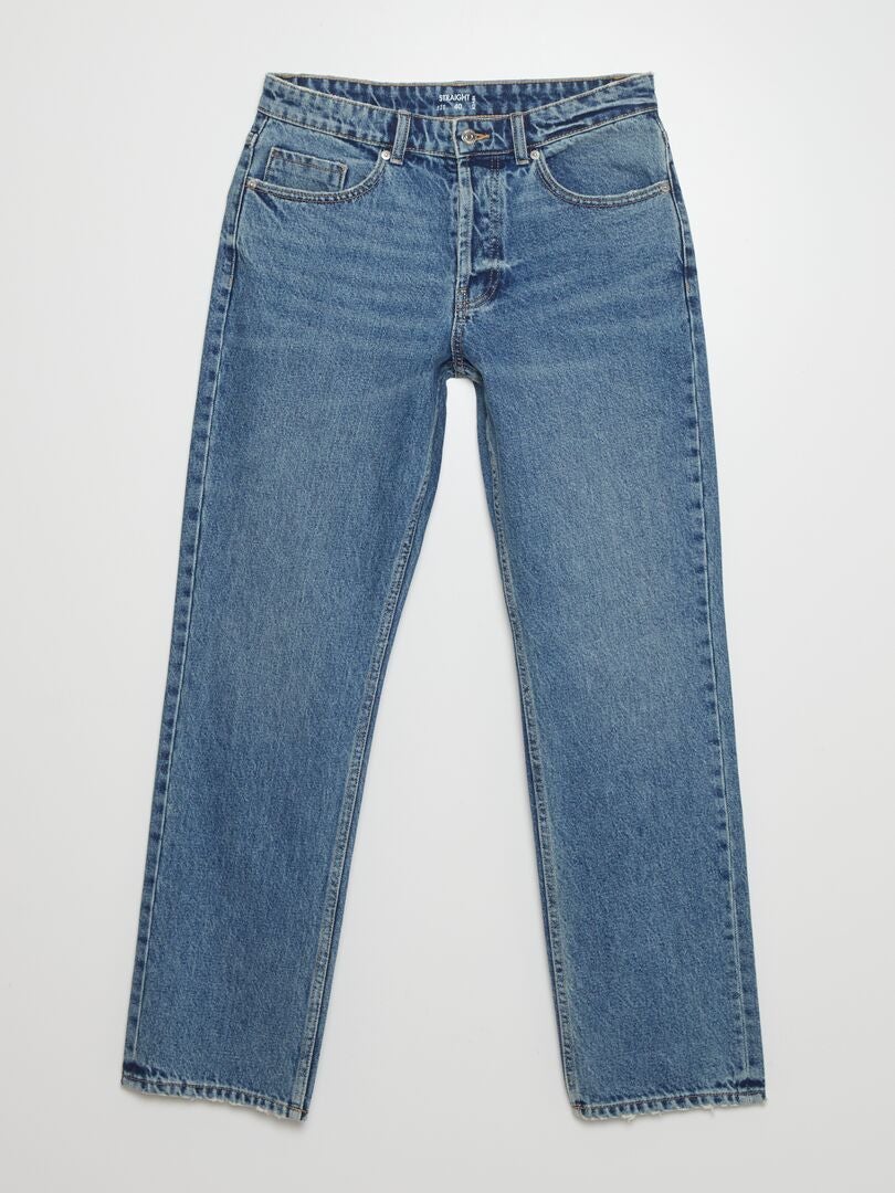 Calça jeans reta - AZUL