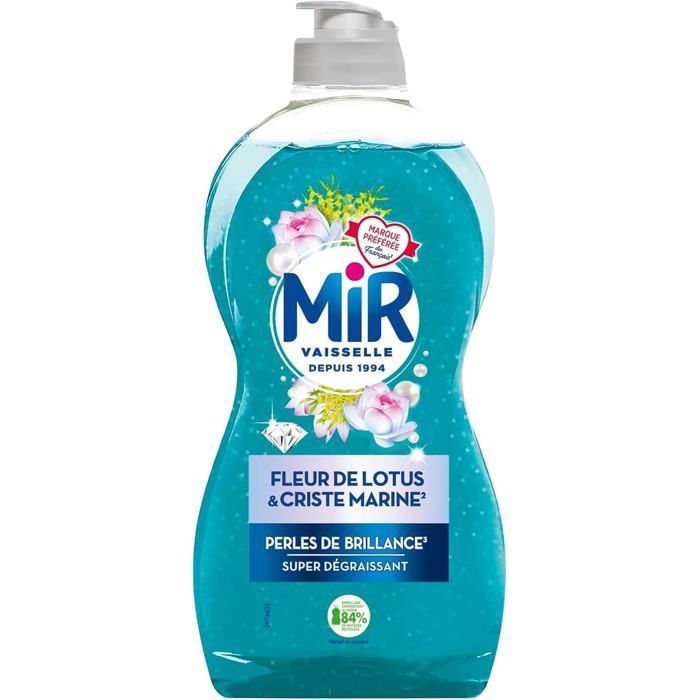 Liquide Vaisselle - Mir - Lot de 4 - Vinaigre & Framboise - Aloe Vera & Fleur de Coton