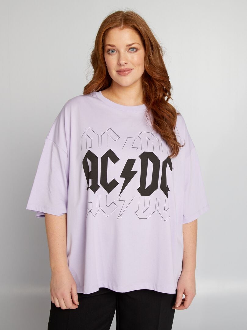 AC/DC T-shirt met korte mouwen - PAARS