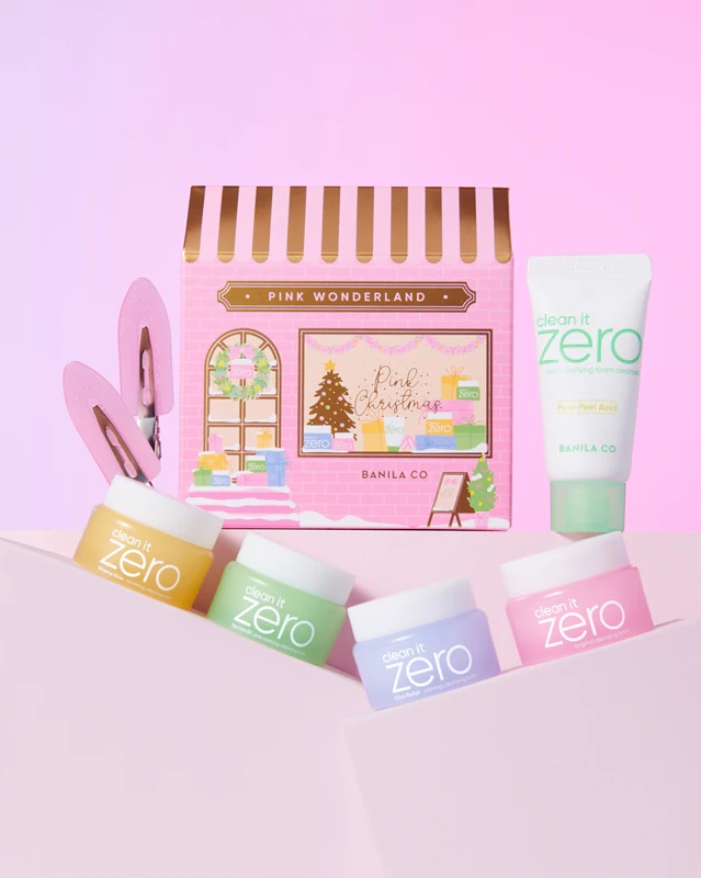 Banila Co. Clean It Zero Pink Wonderland Special Set Ziemassvētku dāvanu komplekts perfektai ādas attīrīšanai