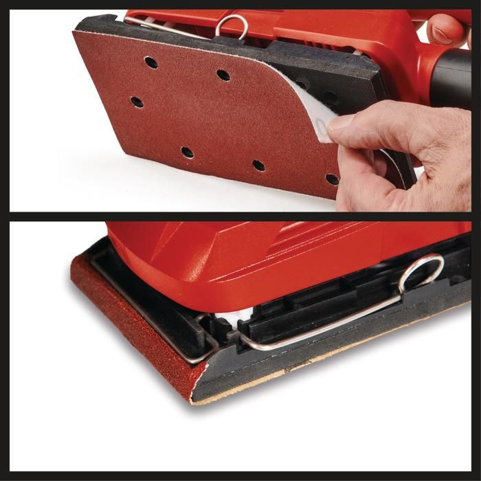 Einhell Ponceuse vibrante TC-OS 1520 (150 W, Pince de serrage) Livré avec 3 feuilles abrasives 230 x 93 mm