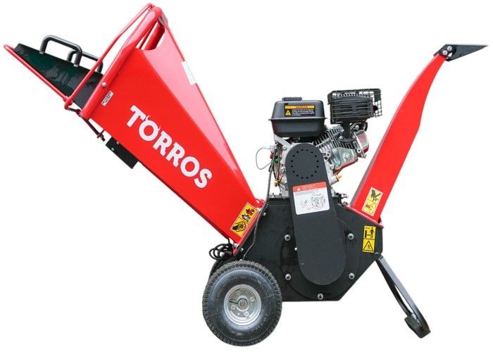 Professional petrol wood chipper 6.5 HP 212 cc 100 mm manual start Torros HHK84