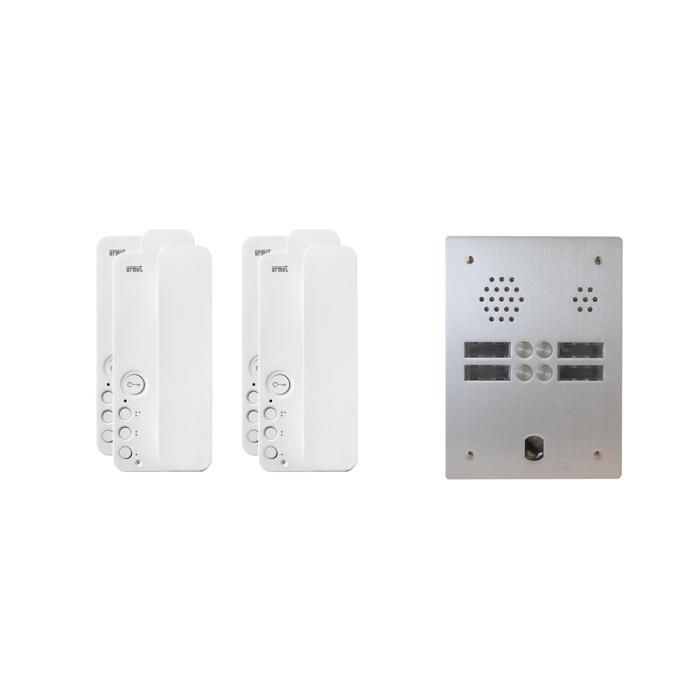Kit interphone 2 rangées avec 4 combinés URMET Collectif