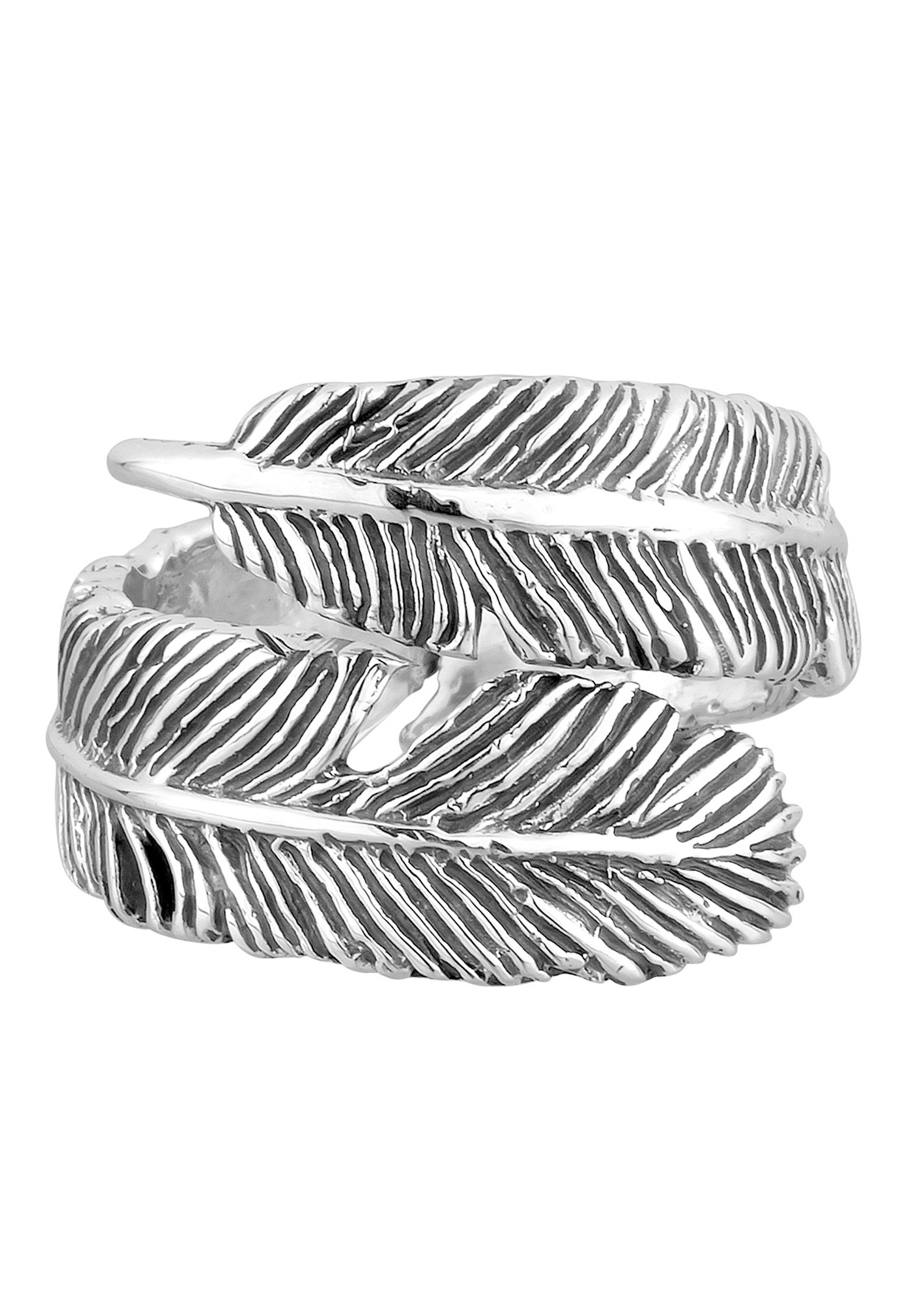 Elli Femmes Enroulement Plume Tendance Boho en Argent Sterling 925