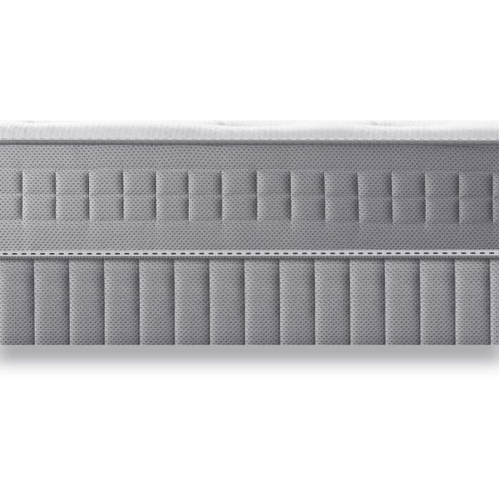 SIMMONS SW1 Ensemble 160 x 200 matelas + sommier - Ep. 23 cm - No Flip - Ressorts ensachés - Ferme - Fabriqué en France