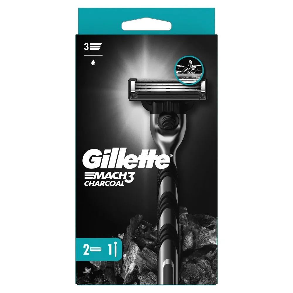 Gillette Mach3 Charcoal Maszynka + 2 wkłady