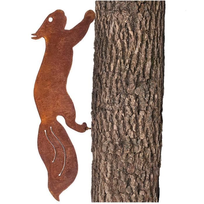 Puutarhakoriste - Ruoste - Orava - Koristeellinen rauta - 15 cm korkea - 42 cm leveä