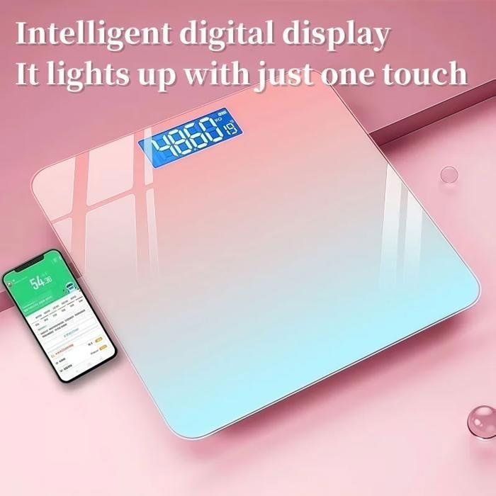 Balanza electrónica inteligente Bluetooth mejorada, balanza de grasa corporal de alta precisión, balanza con etiqueta de peso.