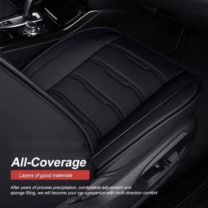 Funda para asiento de coche - HELLOVE - Universal - Piel sintética beige - Fácil instalación - Compatible con airbag