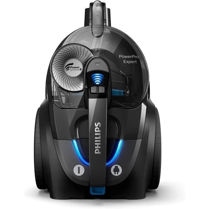 Stofzuiger zonder stofzak - Philips - FC9747/09 - Glanzend zwart - PowerCyclone 8 - TriActive+ LED