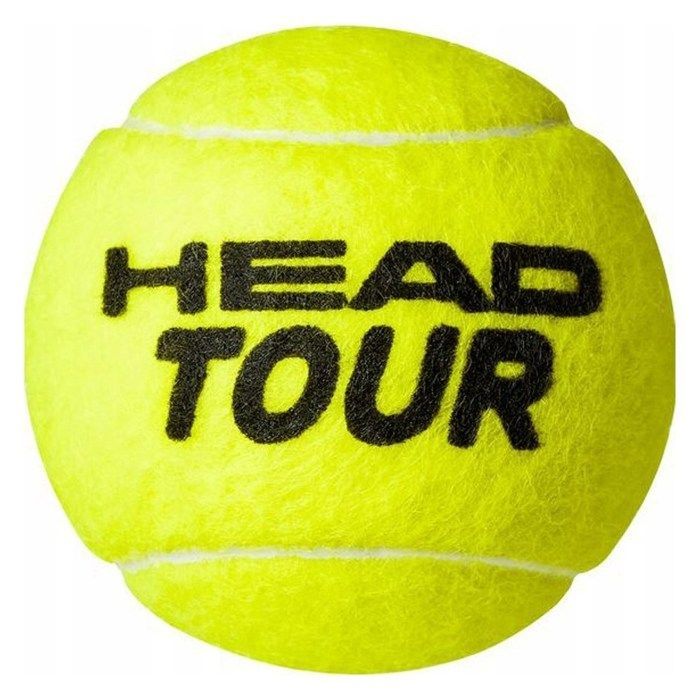 Balles de tennis - HEAD - Tour - Jaune Fluorescent - Lot de 4 - Synthétique
