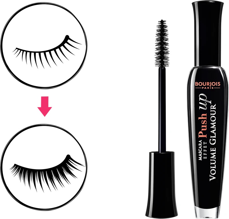 Maskara Bourjois Volume Glamour, ki privije trepalnice in jim doda volumen.