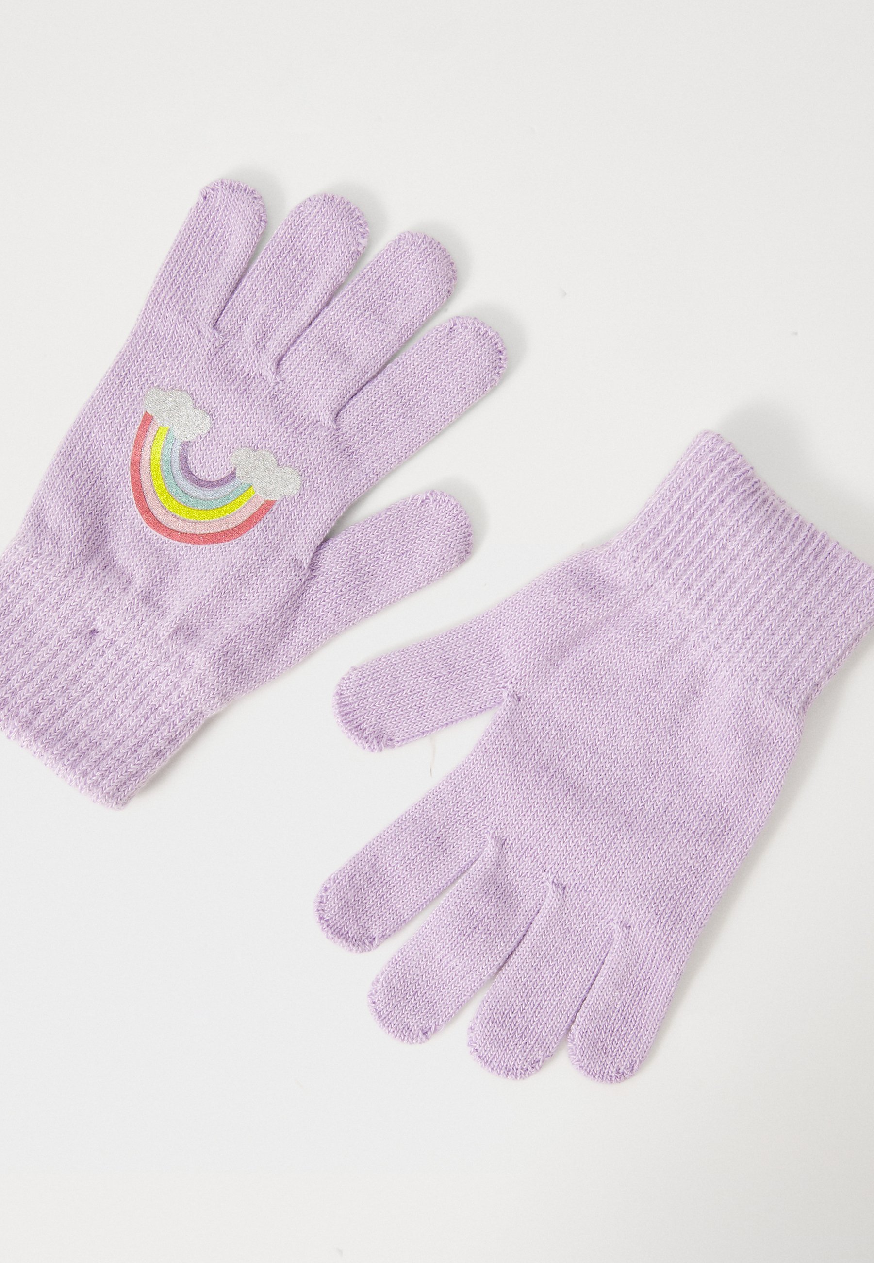 Lindex BEANIE AND MAGIC GLOVES RAINBOW UNISEXE - Gants - lilas clair
