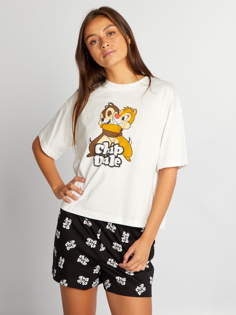 Conjunto de pijama curto Disney - 2 peças - BRANCO