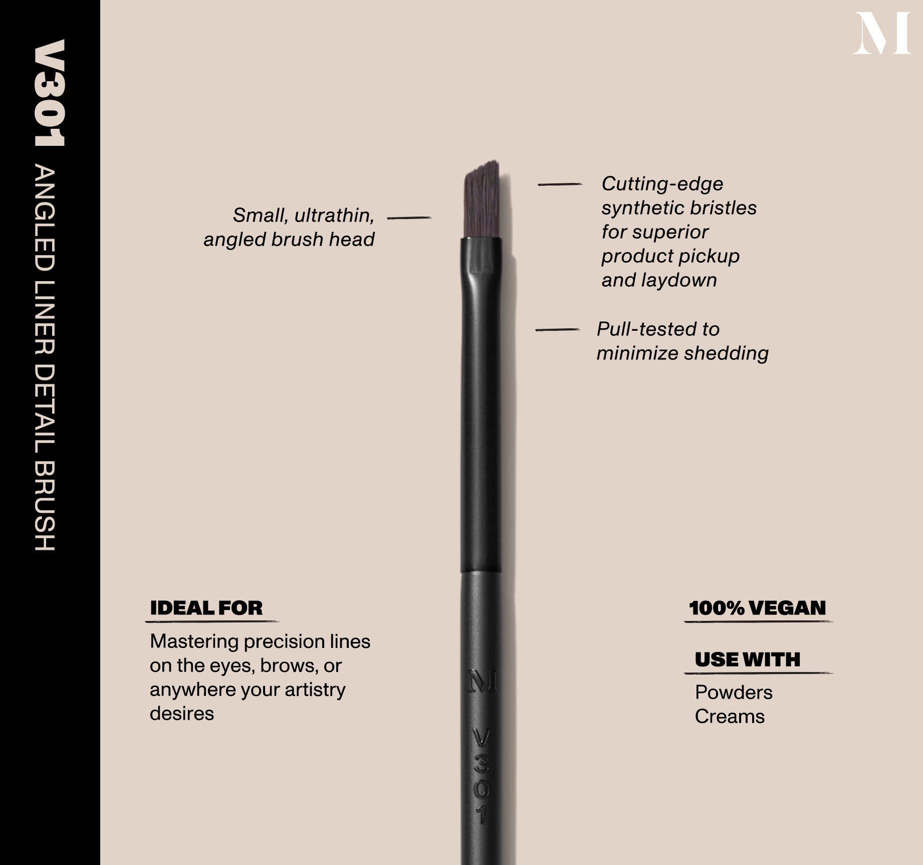 V301 Szögletes Kontúrozó Detail Ecset - Morphe