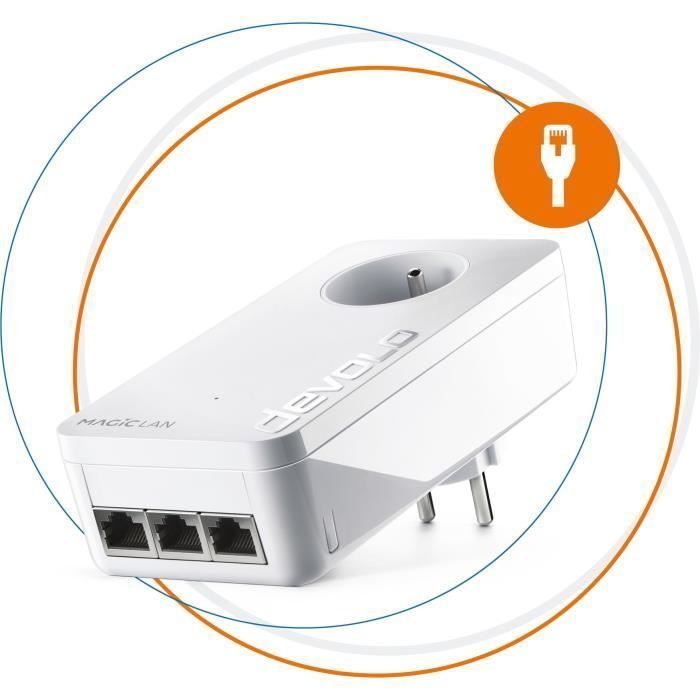 DEVOLO Magic 2 Tripla estensione LAN - 1 adattatore 3xGigE - 2400 Mbps