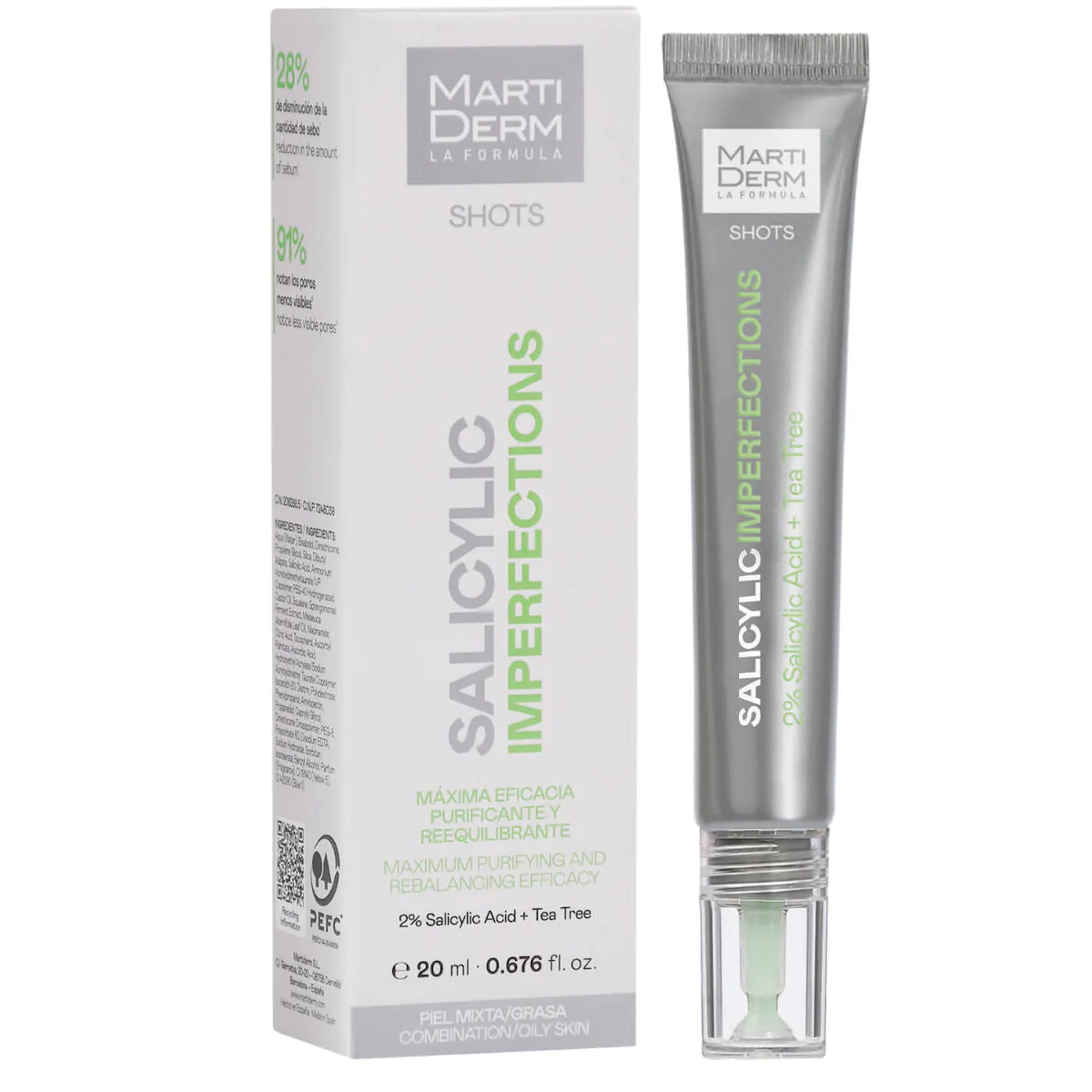 Martiderm Shots Salicylic Imperfections Skoncentrowane serum oczyszczające do twarzy 20ml