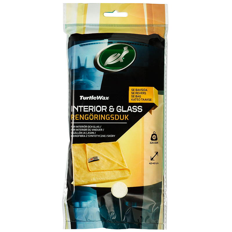 Chiffon de nettoyage Turtle pour intérieur et vitres, cire Turtle