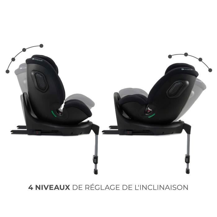 Silla de coche infantil Kinderkraft XRIDER 2 I-SIZE, 40–150 cm, giro de 360°, ISOFIX, SPS+, H-GUARD+, 8 posiciones de reclinado, orientada hacia atrás.