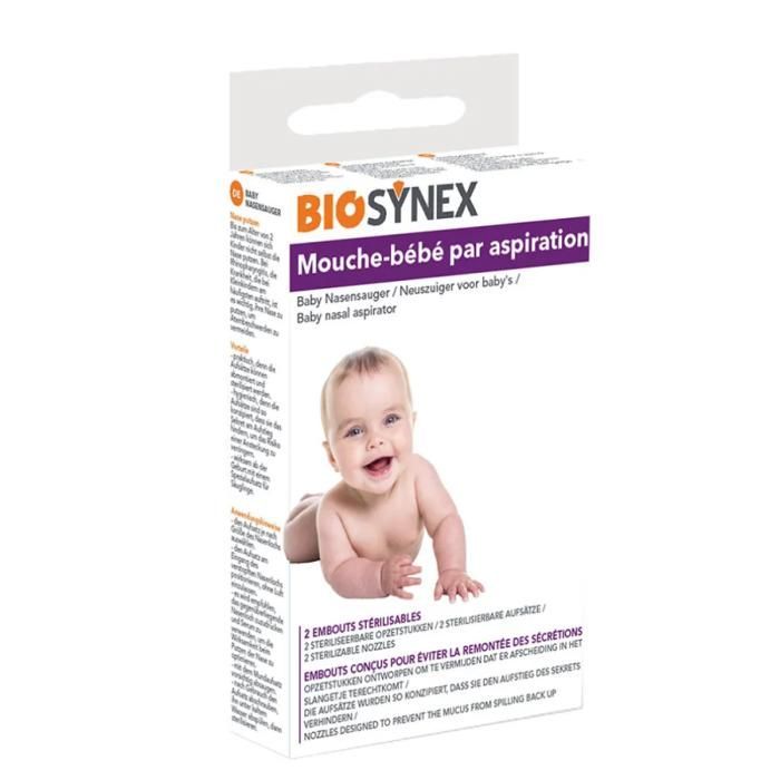 Biosynex Baby Neusaspirator (1 apparaat + 2 herbruikbare opzetstukjes)