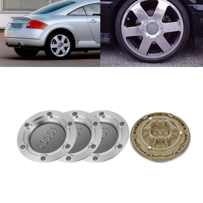 4x 147MM Tapa central de rueda Audi Emblema Logotipo de llanta Plata para TT Mk1 A2 A3 A4 A6 A8 S4 8N0601165A