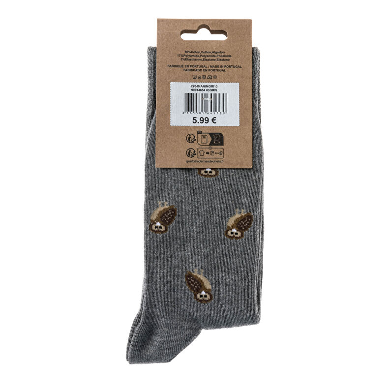 Graue Socken und Strumpfhosen für Herren