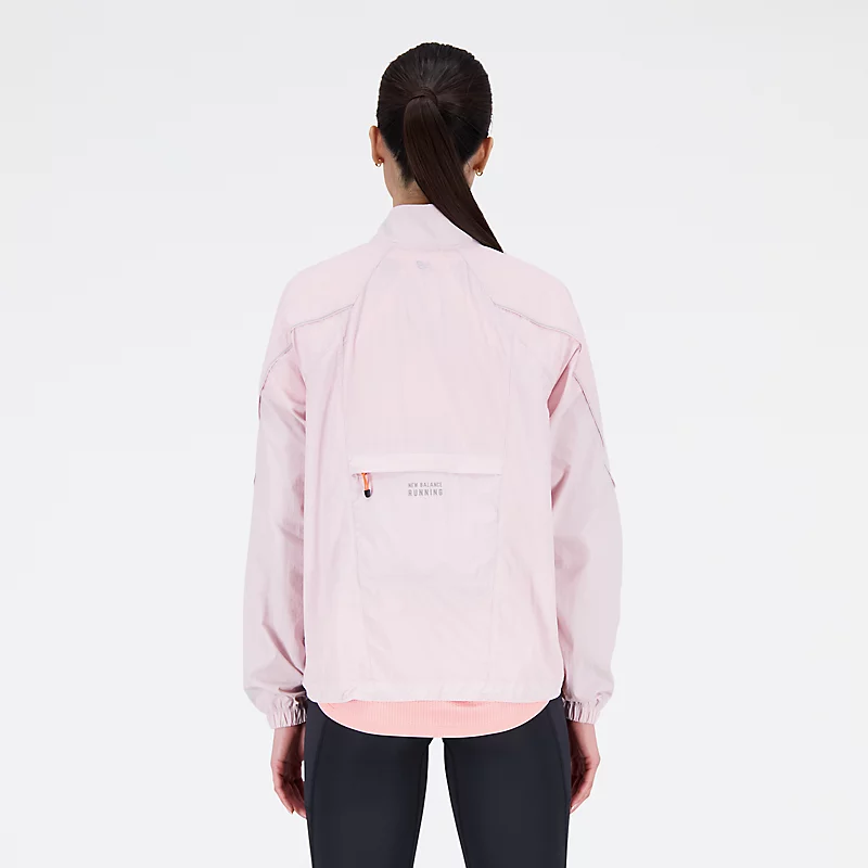 Impact Run Damen-Jacke, faltbar und bedruckt – Steinrosa