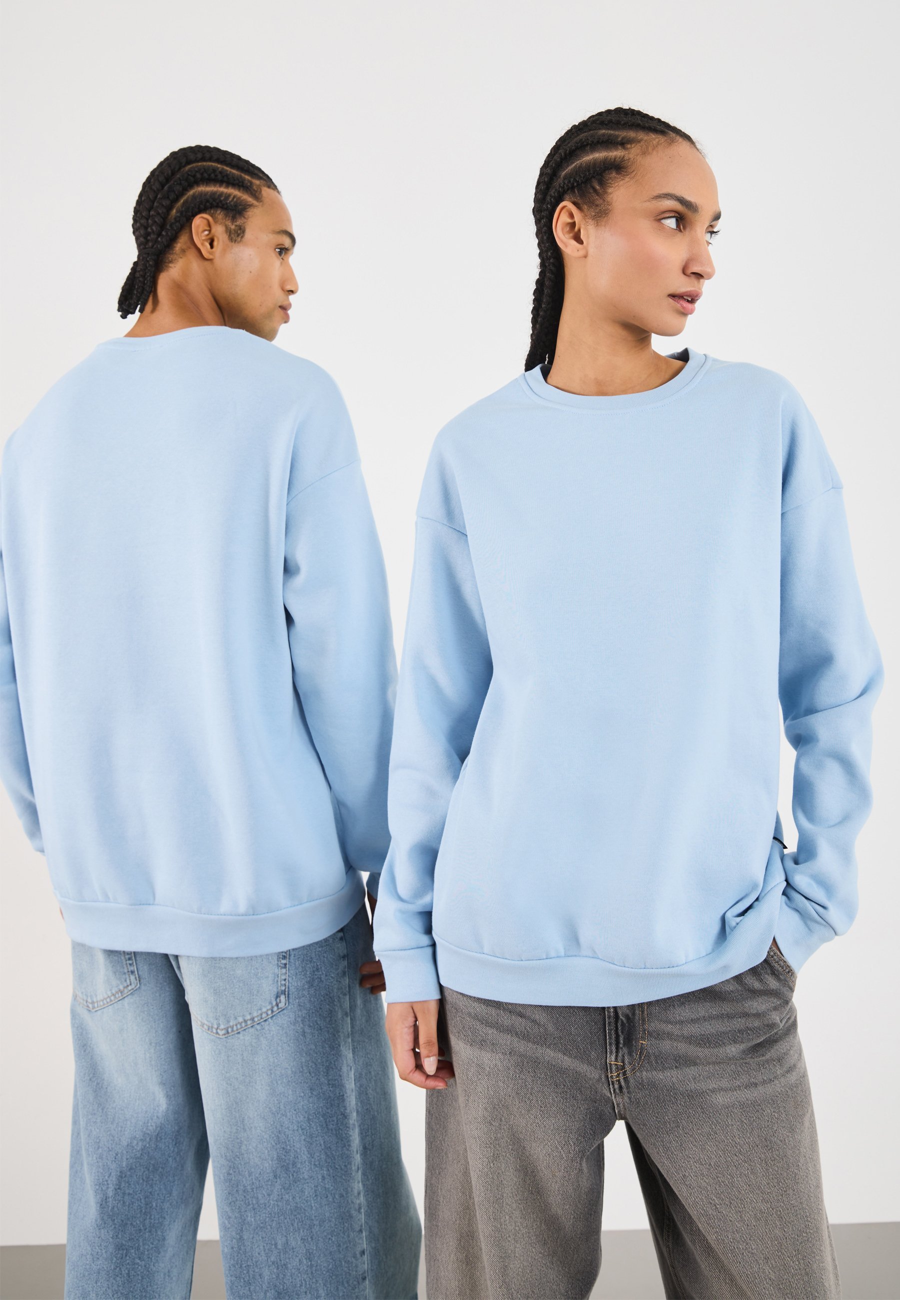 YOURTURN UNISEX 2 PACK - Bluza - jasnoniebieska/szara w cętki
