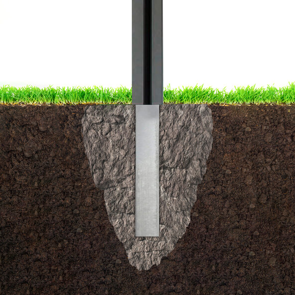 WPC privacy fence CALLADO, 1 x panel + 2 x posts