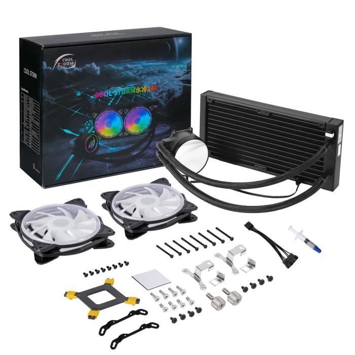 PIMPIMSKY Flüssigkeitskühlungsset für Intel- und AMD-Prozessoren mit 4-Pin-RGB-Lüfter
