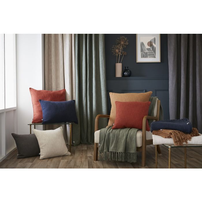 Plaid 180 x 220 cm – Cotone Sixtine testurizzato – Colore cammello – 210 g/m²