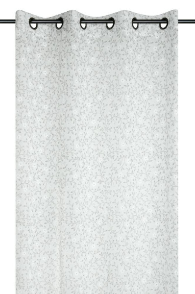 Firana ginny 140x260 kremowa z kwiatami