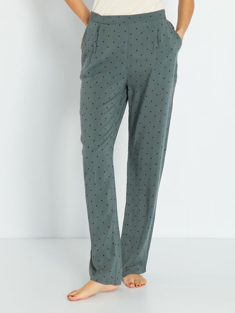 Pantalones de pijama suaves - VERDES