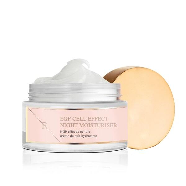 Crema hidratante de noche con efecto celular EGF de Eclat Skin London, 50 ml.