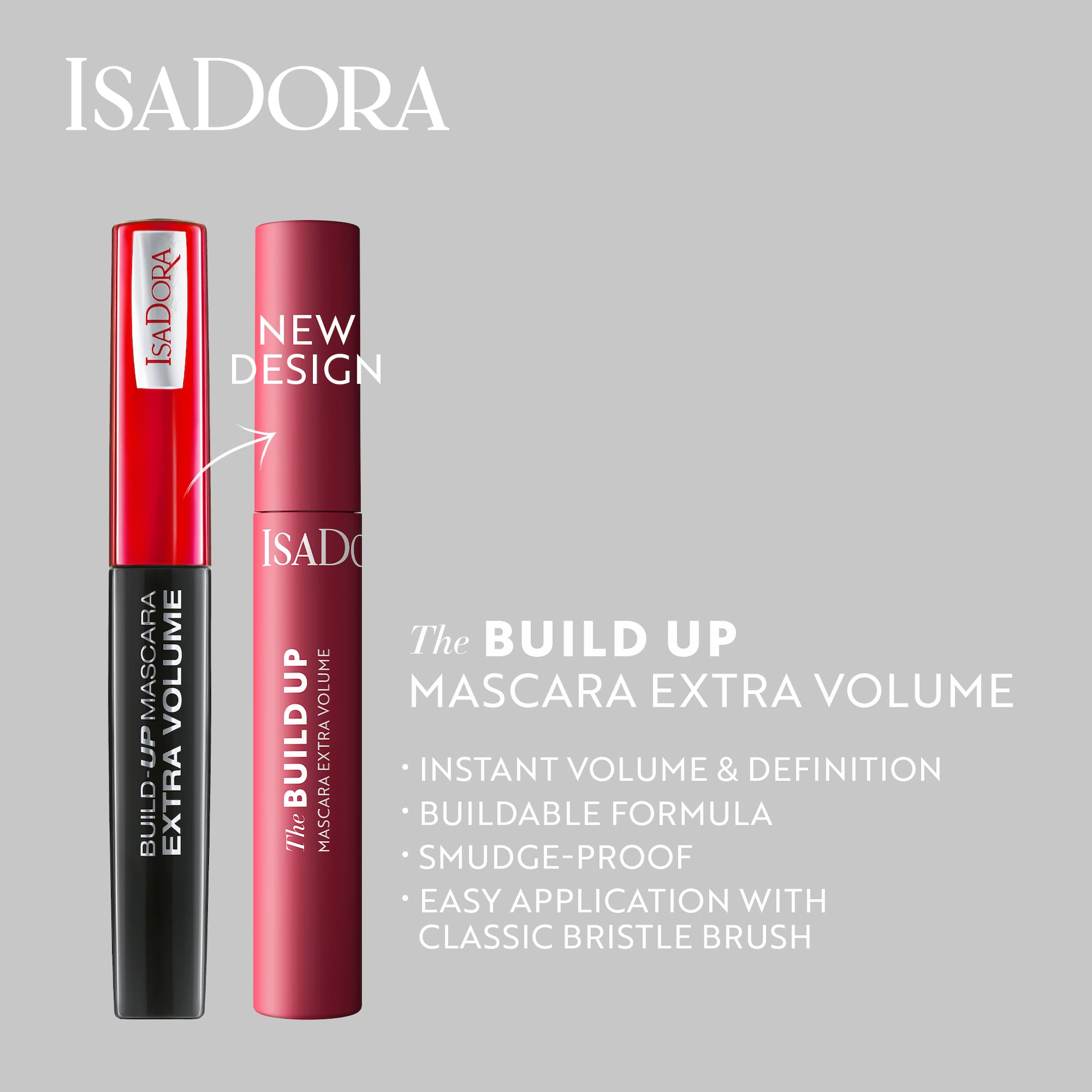 Isadora Build-Up szempillaspirál Extra Volume 2 Sötétbarna