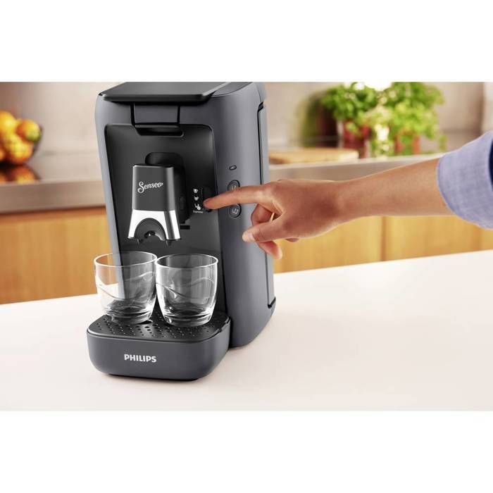 Machine à café à dosettes - SENSEO® - CSA260/50 - Gris - Design moderne - Réservoir d'eau amovible