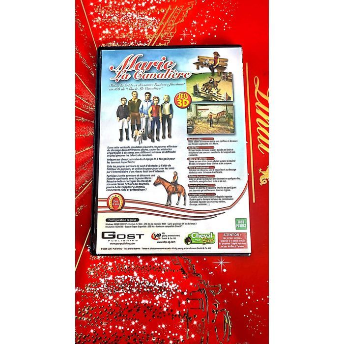 Jeu PC CD-ROM – Marie la Cavalière – Simulation Équestre en 3D – Chevaux, Dressage & Concours – Tous Publics