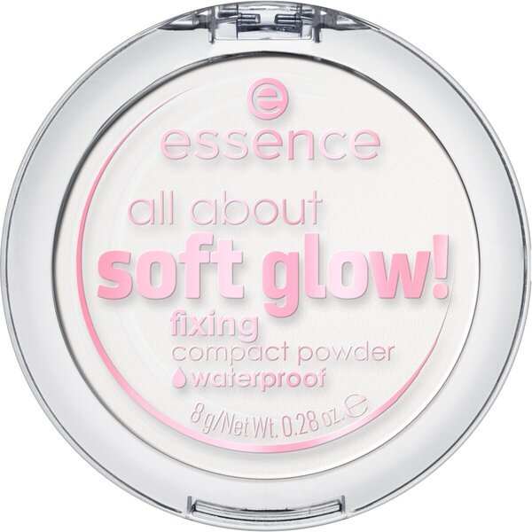 Essence All About Soft Glow ūdensizturīgs fiksējošs kompaktais pūderis<br>8g
