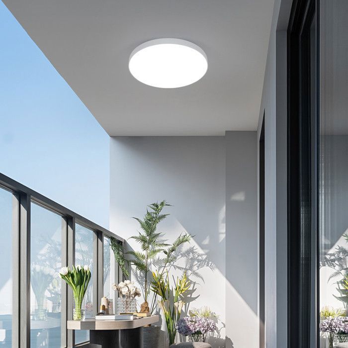DELIPOP Plafonnier LED - Style moderne - 12W 6500K IP44 Imperméable Luminaire Plafonnier Pour Salle de Bain Cuisine Salon - Blanc