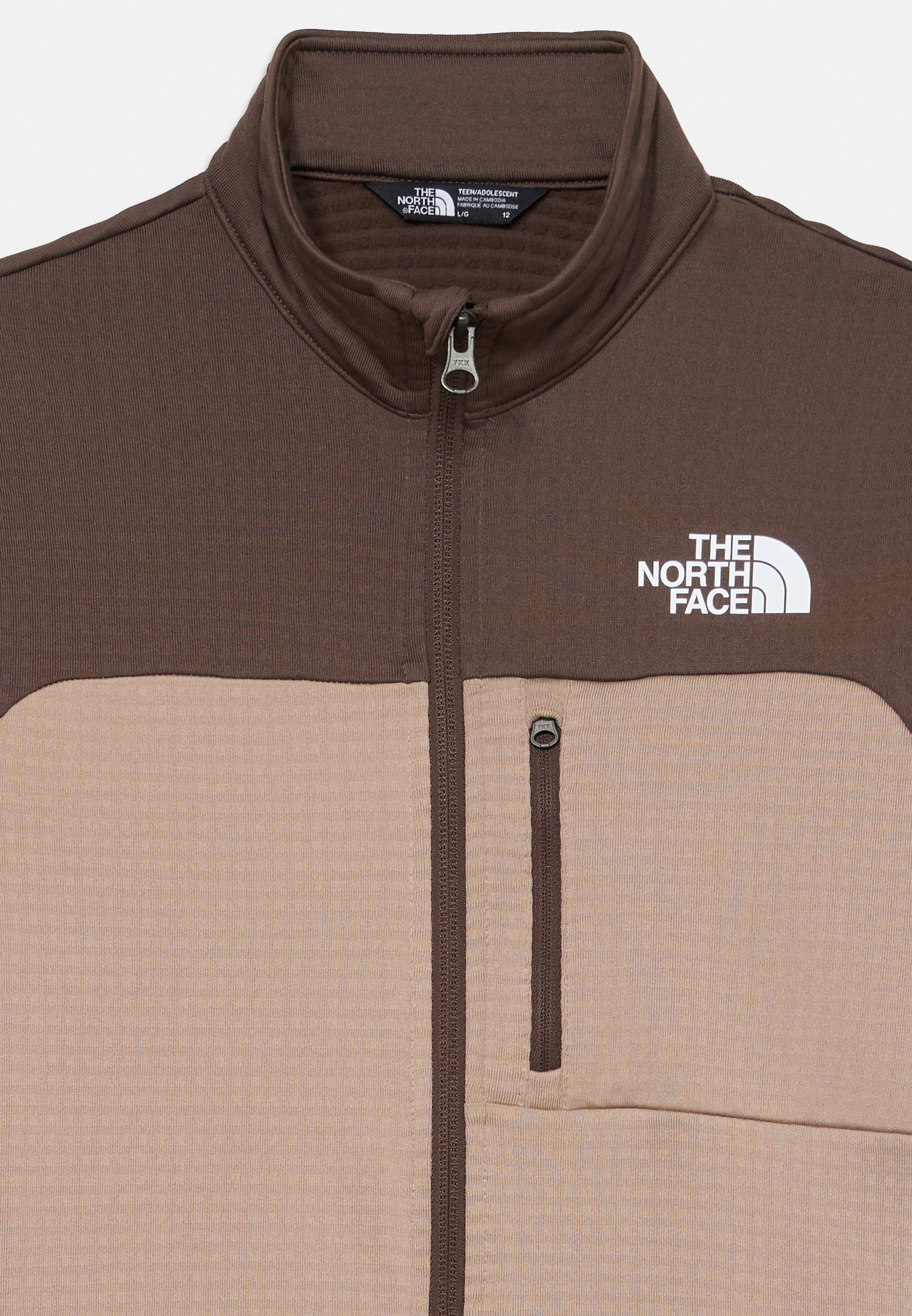 The North Face TEEN HIKE MIDLAYER UNISSEX - Moletom com zíper - cinza cogumelo/marrom esfumaçado