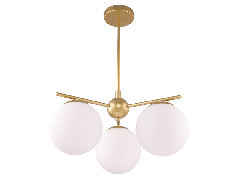 Lampa wisząca Paloma 3-punktowa stalowa złota