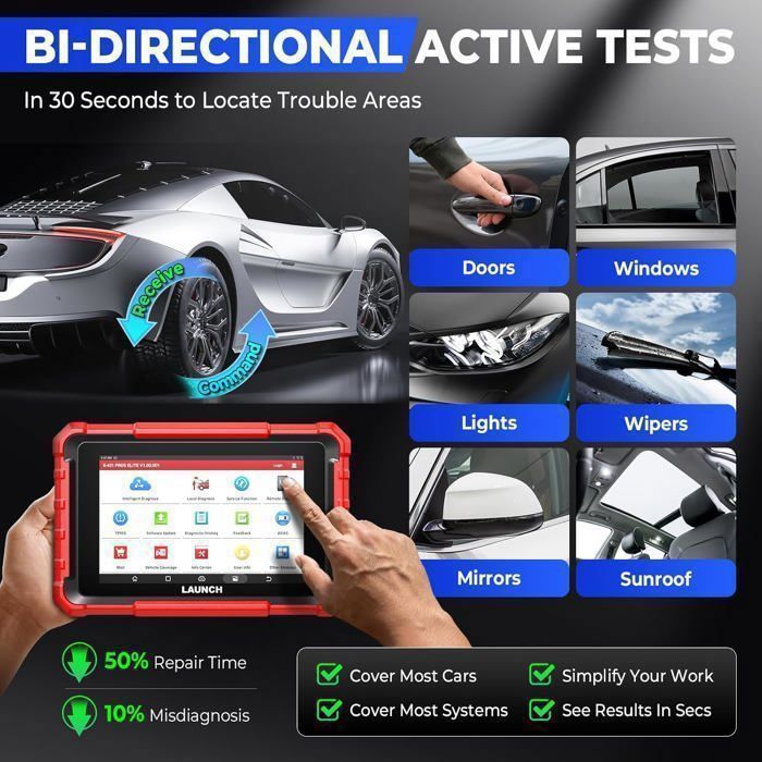 Ferramenta de diagnóstico automotivo - LAUNCH - X431 PROS Elite - CANFD DOIP - Codificação de ECU - Scanner OBD2