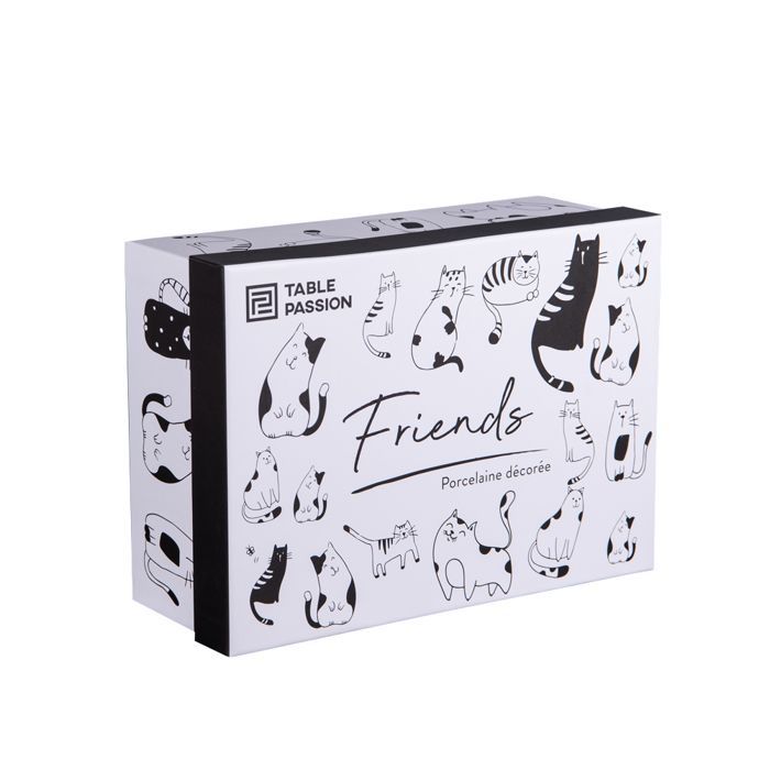 Coffret 4 mugs Friends 35 cl - Table Passion
