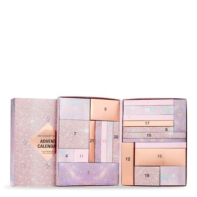 Makeup Revolution adventskalender gavesett med 24 sminkeoverraskelser (1 enhet)